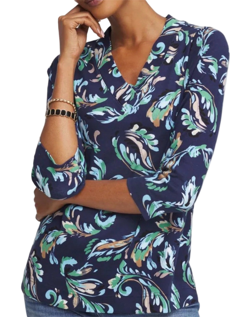 35. WOMENS CHICO’S 3/XL DETAIL TOP